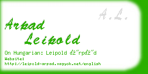 arpad leipold business card